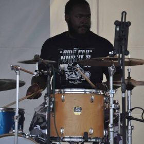 Man playing drums